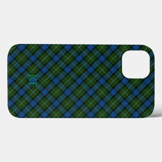 Fergusson Offizielles Tartan mit Monogramm/Name Case-Mate iPhone Hülle (Rückseite (Horizontal))