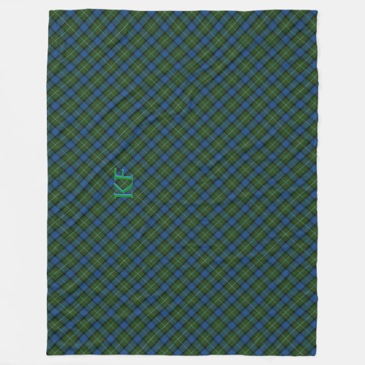 Fergusson Offizielles Tartan mit Monogramm/Name Fleecedecke (Vorderseite)