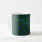 Fergusson Offizielles Tartan mit Monogramm/Name Kaffeetasse (Vorderseite Links)