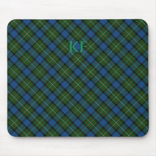 Fergusson Offizielles Tartan mit Monogramm/Name Mousepad (Vorne)