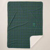 Fergusson Offizielles Tartan mit Monogramm/Name Sherpadecke (Vorderseite)