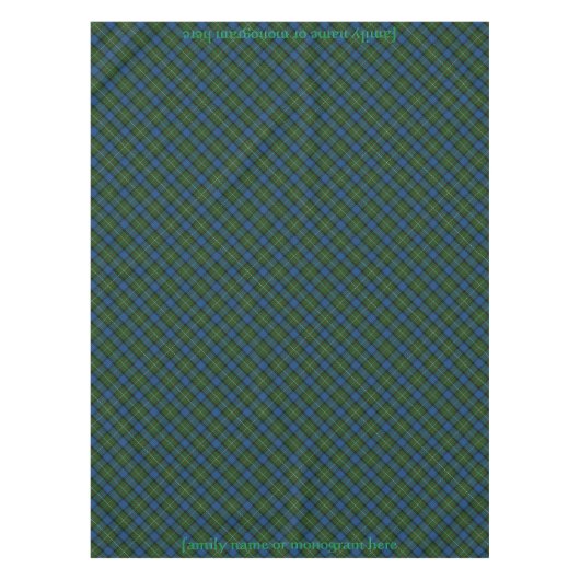 Fergusson Offizielles Tartan mit Monogramm/Name Tischdecke (Vorderseite)