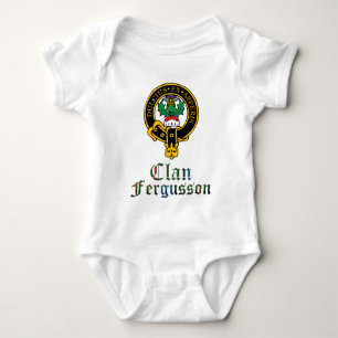 Fergusson schottisches Wappen und Tartanclanname Baby Strampler
