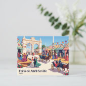 Feria de Abril Sevilla Spanien Postkarte (Stehend Vorderseite)