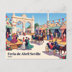 Feria de Abril Sevilla Spanien Postkarte