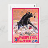 Feria de Pamplona Vintag 1948 Postkarte (Vorne/Hinten)