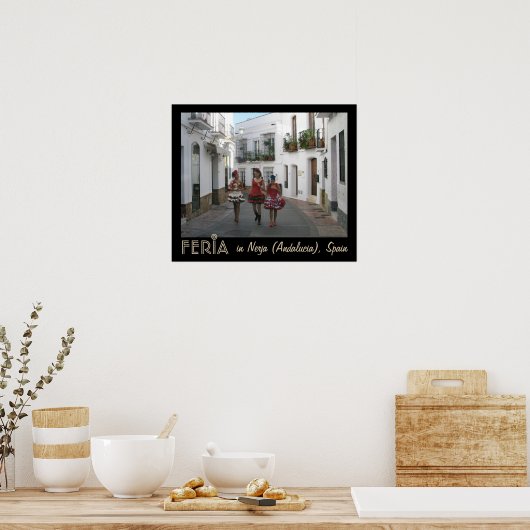 Feria in Nerja (Andalusien), Spanien Poster (Küche)