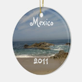 Ferien-Ansicht; Mexiko-Andenken Keramik Ornament (Links)