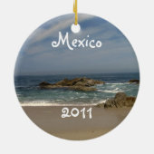 Ferien-Ansicht; Mexiko-Andenken Keramik Ornament (Hinten)
