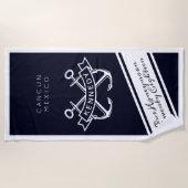 Ferien auf Flitterwochen Zielort, Jahr und Name Strandtuch (Vorderseite)