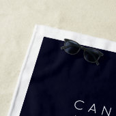 Ferien auf Flitterwochen Zielort, Jahr und Name Strandtuch (Beispiel)