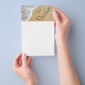 Ferien auf Strandschild Flyer (Handgriff)