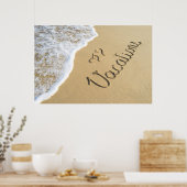 Ferien auf Strandschild Poster (Küche)