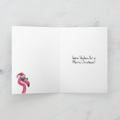 Ferien Beach Animals-Flamingo - Frohe Weihnachten Karte (Innenseite)