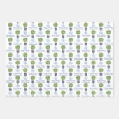 Ferien Blau und Weiß Chinoiserie mit Zitrusfrüchte Geschenkpapier Set (Vorderseite)