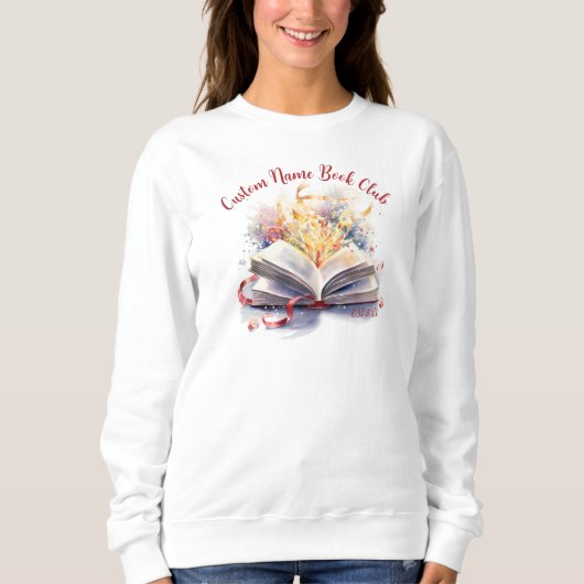 Ferien Custom Book Club Sweatshirt (Vorderseite)