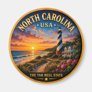 Ferien-Erinnerungen an den Strand von North Caroli Magnet