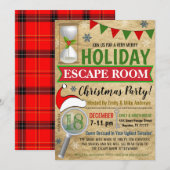 Ferien-Escape-Zimmer Einladung (Vorne/Hinten)