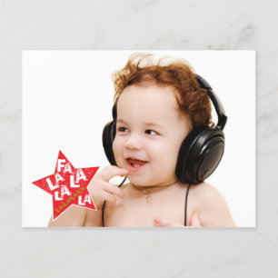 Ferien Fa La La Star Postcard Feiertagspostkarte