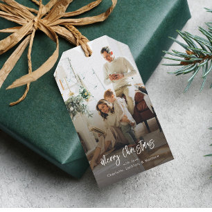 Ferien Familienfoto-Skript Weihnachten Geschenkanhänger