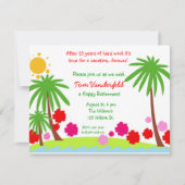 Ferien-für immer Ruhestands-Party Einladung (Vorderseite)