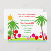 Ferien-für immer Ruhestands-Party Einladung (Vorne/Hinten)