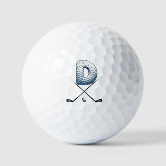 Ferien Golf Balls - Alpha Number LETTER D Golfball (Vorderseite)