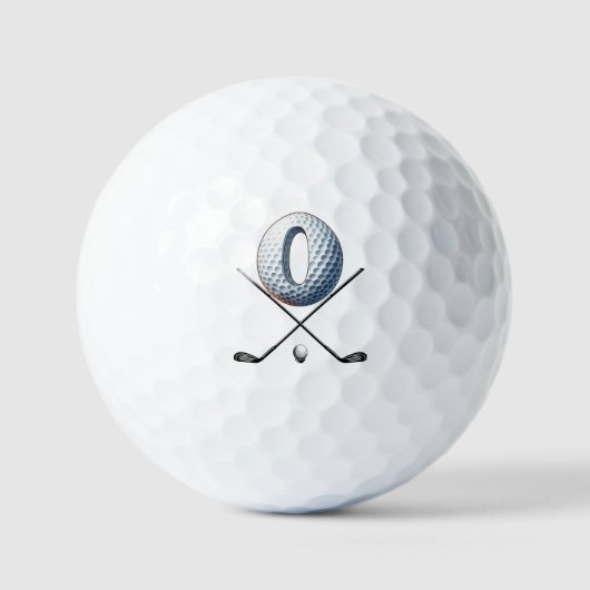 Ferien Golf Balls - Alpha Number LETTER O Golfball (Vorderseite)