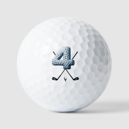 Ferien Golf Balls Alpha-Nummer 4 Golfball (Vorderseite)