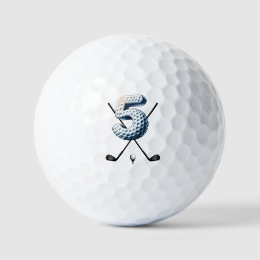 Ferien Golf Balls Alpha-Nummer 5 Golfball (Vorderseite)