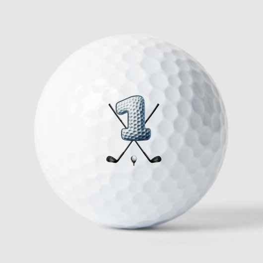 Ferien Golf Balls Alpha-Nummer Letter 1 Golfball (Vorderseite)