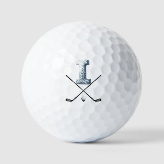 Ferien Golf Balls - Alpha-Nummer-LETTER I Golfball (Vorderseite)