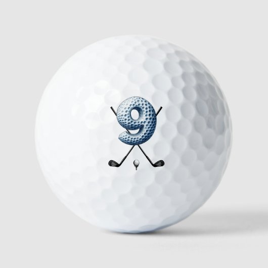 Ferien Golf Balls Alpha-Zahl 9 Golfball (Vorderseite)