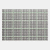 Ferien Hahnentrittmuster Schwarz-Grün Urlaub Geschenkpapier Set (Vorderseite 2)