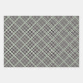 Ferien Hahnentrittmuster Schwarz Grün Urlaub Verpa Geschenkpapier Set (Vorderseite 2)