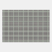 Ferien Hahnentrittmuster Schwarz Grün Urlaub Verpa Geschenkpapier Set (Vorderseite)