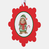 Ferien-Hase Ornament Karte (Linke Ecke)