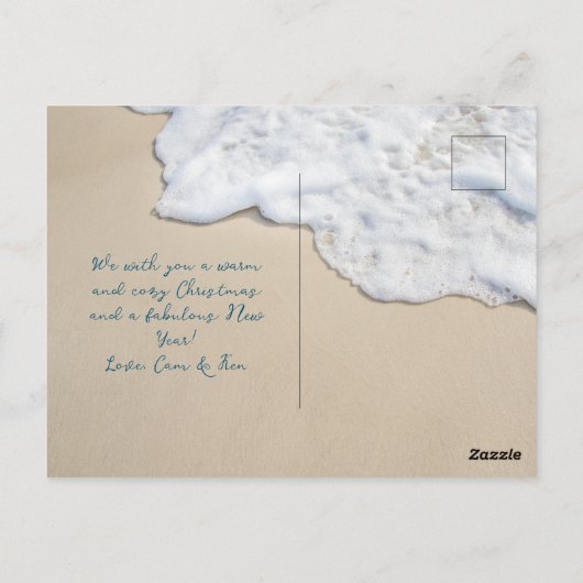 Ferien im Meer und Grüße im Ozean Postkarte (Rückseite)