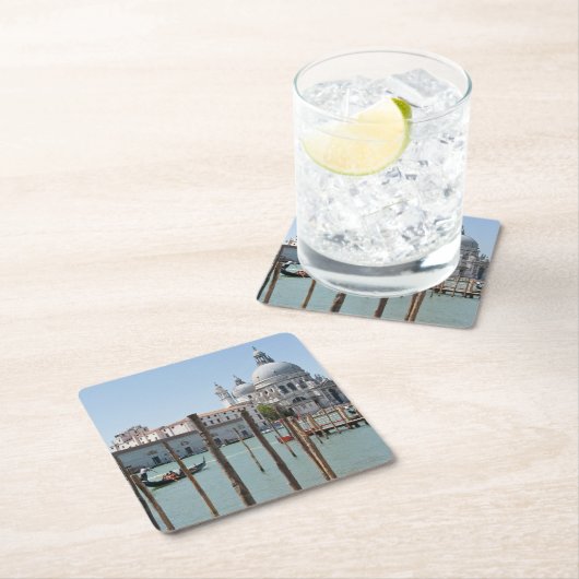 Ferien im Venedig-LandschaftsUntersetzer Rechteckiger Pappuntersetzer (Vor Ort)