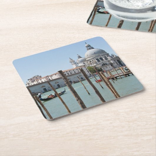 Ferien im Venedig-LandschaftsUntersetzer Rechteckiger Pappuntersetzer (angewinkelt)