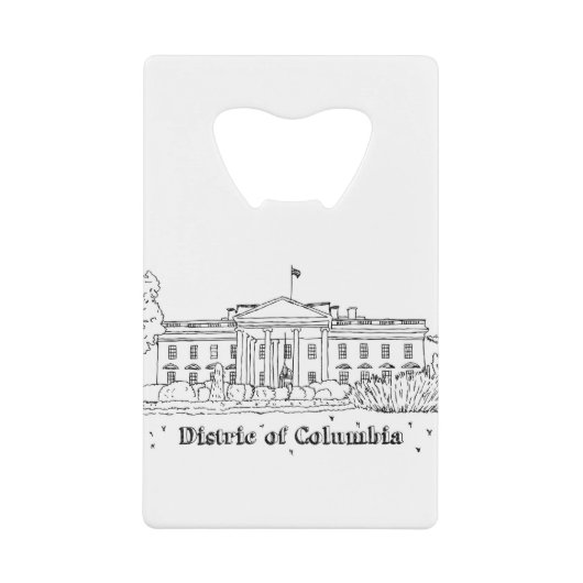 Ferien im Weißen Haus Zeichnend Urlaub Kunst, Dich Geldbeutel Flaschenöffner (Vorderseite)