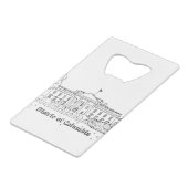 Ferien im Weißen Haus Zeichnend Urlaub Kunst, Dich Geldbeutel Flaschenöffner (Rückseite Schrägansicht)