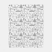 Ferien in Europa-Muster Fleecedecke (Vorderseite)