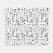 Ferien in Europa-Muster Fleecedecke (Vorderseite (Horizontal))