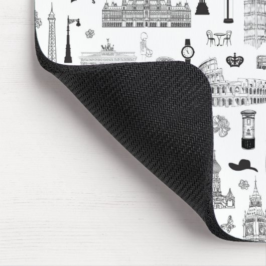 Ferien in Europa-Muster Mousepad (Ecke)