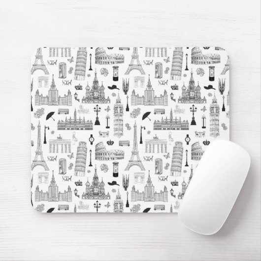 Ferien in Europa-Muster Mousepad (Mit Mouse)