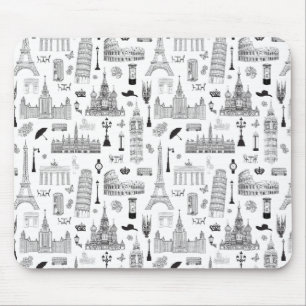 Ferien in Europa-Muster Mousepad