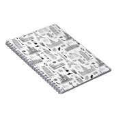 Ferien in Europa-Muster Notizblock (Rechte Seite)