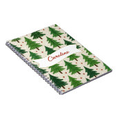 Ferien in grüner Pine Trees Notizblock (Rechte Seite)