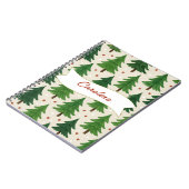 Ferien in grüner Pine Trees Notizblock (Linke Seite)